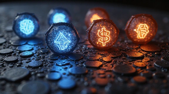 Image montrant des devises numériques et des skins