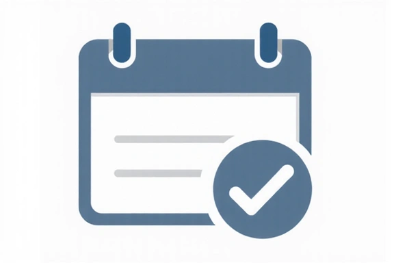 Calendrier avec une mise à jour, symbolisant des changements de politique